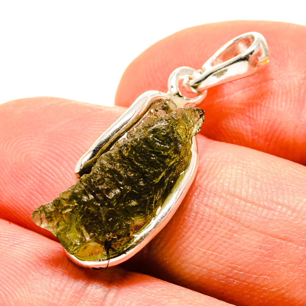 Czech Moldavite Pendants handcrafted by Ana Silver Co - PD754879