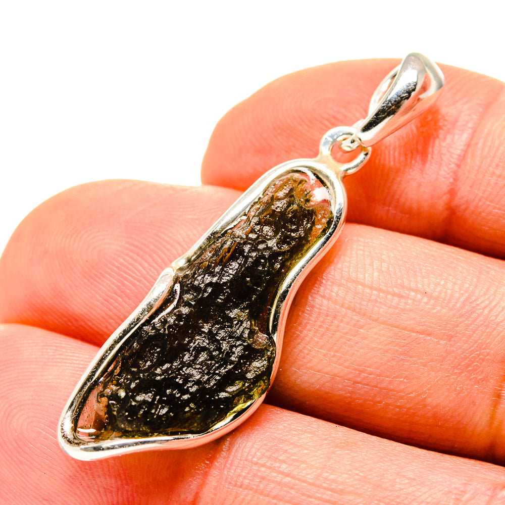 Czech Moldavite Pendants handcrafted by Ana Silver Co - PD754881