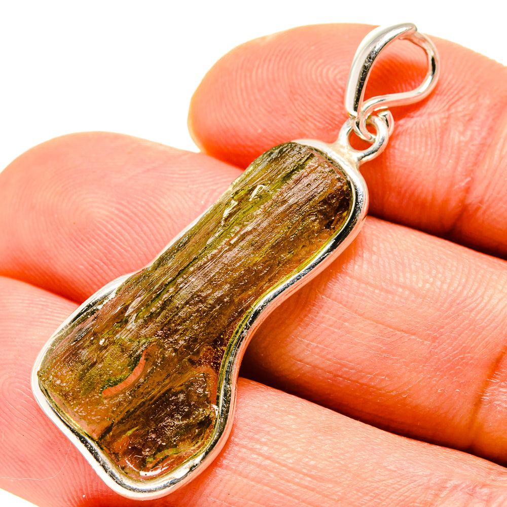 Czech Moldavite Pendants handcrafted by Ana Silver Co - PD754882