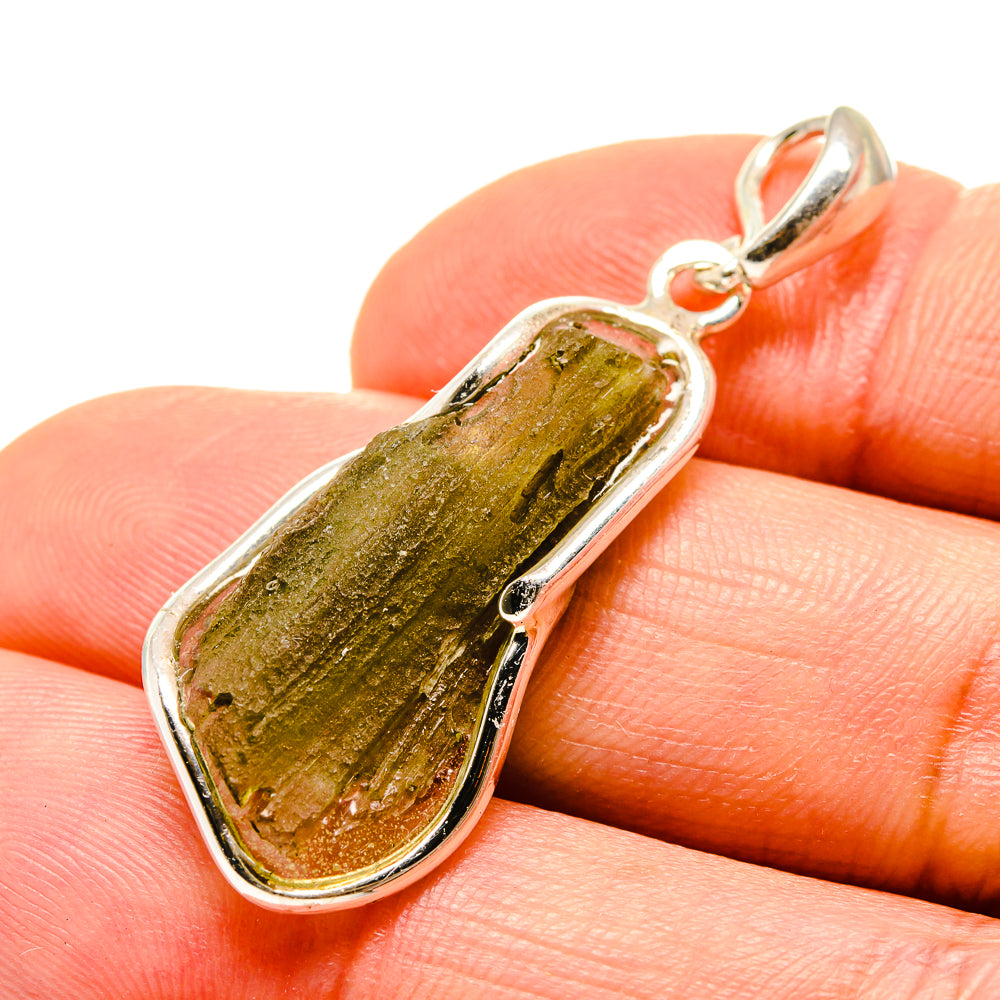 Czech Moldavite Pendants handcrafted by Ana Silver Co - PD754884