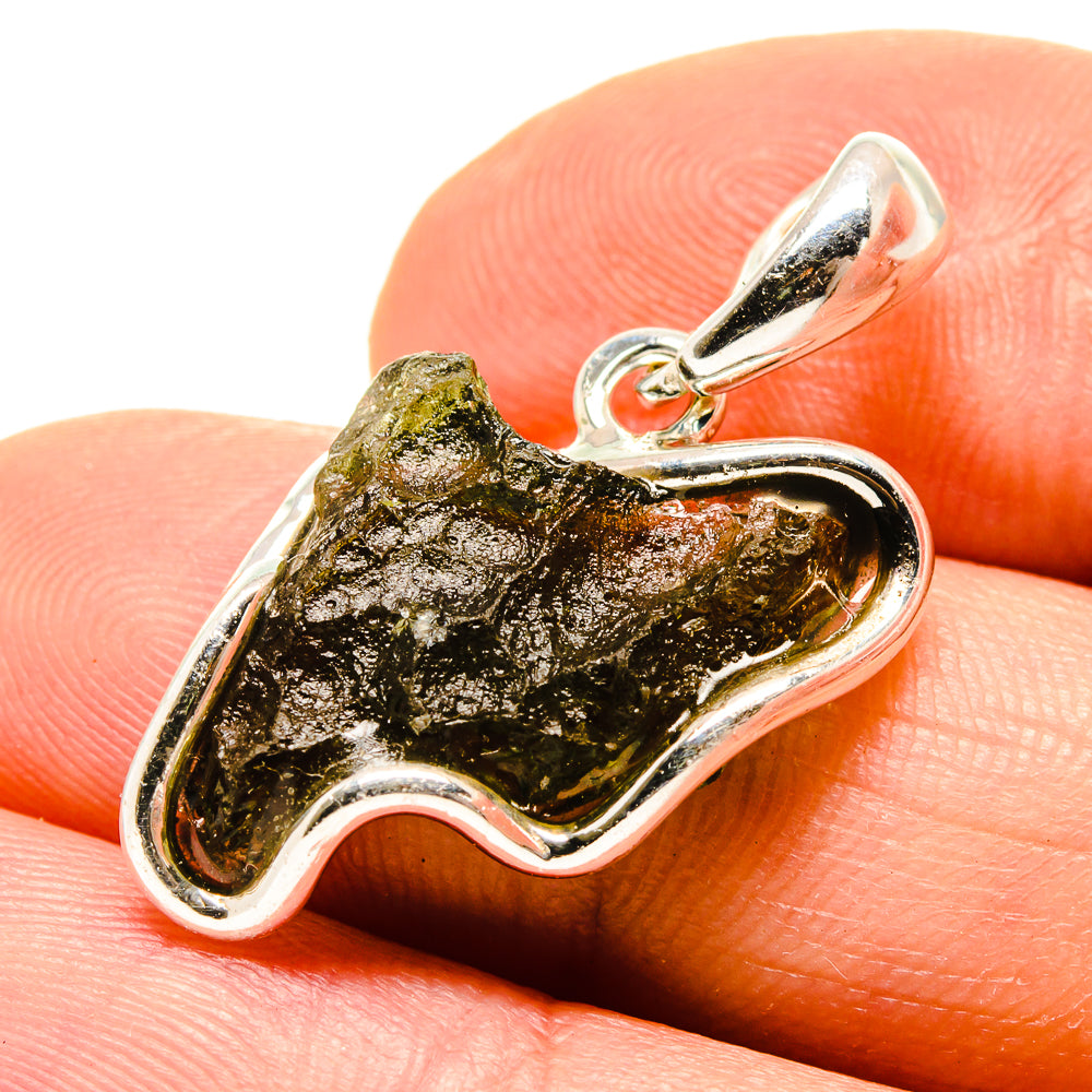 Czech Moldavite Pendants handcrafted by Ana Silver Co - PD754885