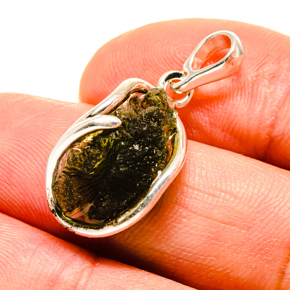 Czech Moldavite Pendants handcrafted by Ana Silver Co - PD754886