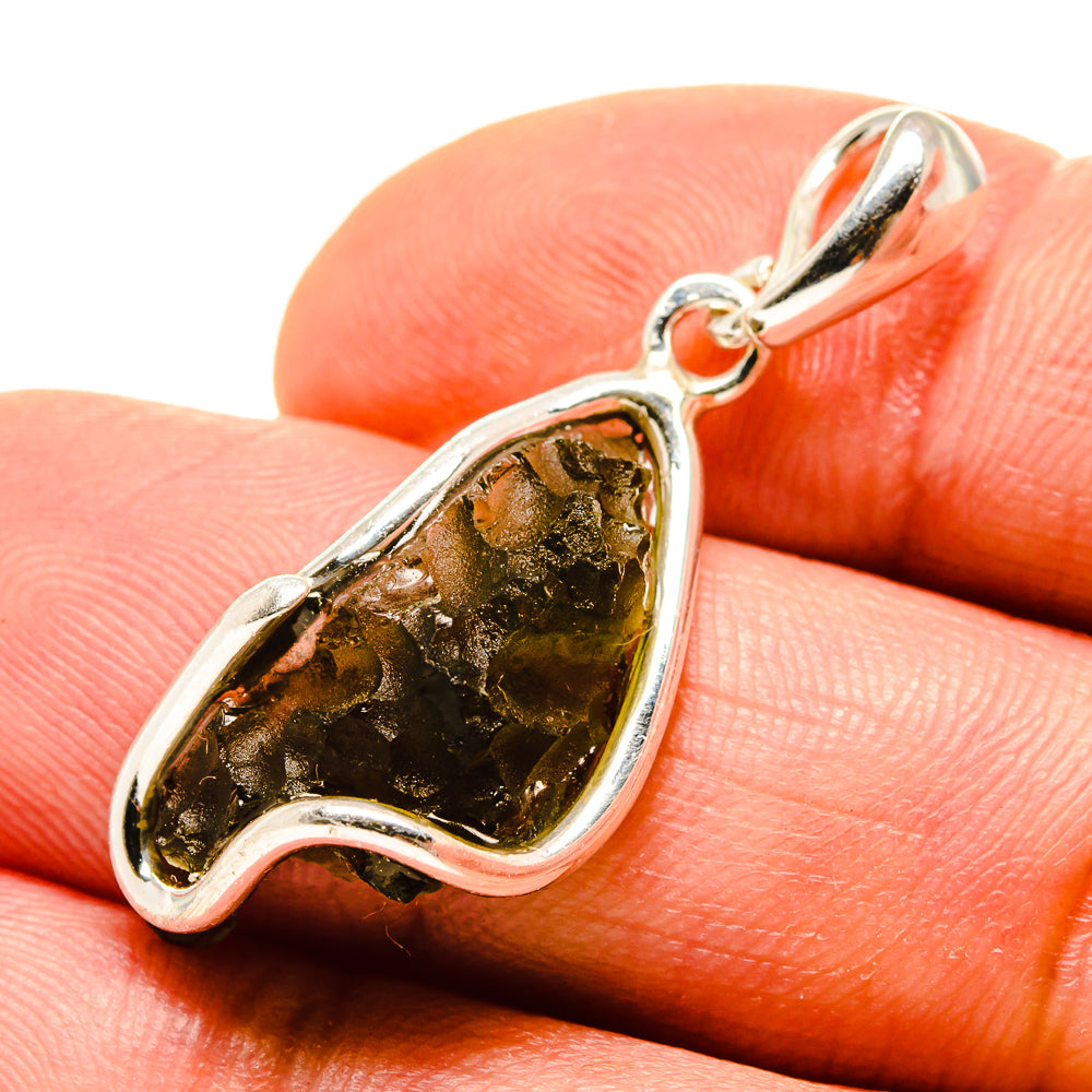 Czech Moldavite Pendants handcrafted by Ana Silver Co - PD754888
