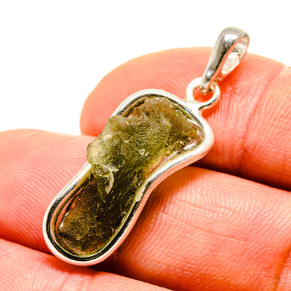 Czech Moldavite Pendants handcrafted by Ana Silver Co - PD754890