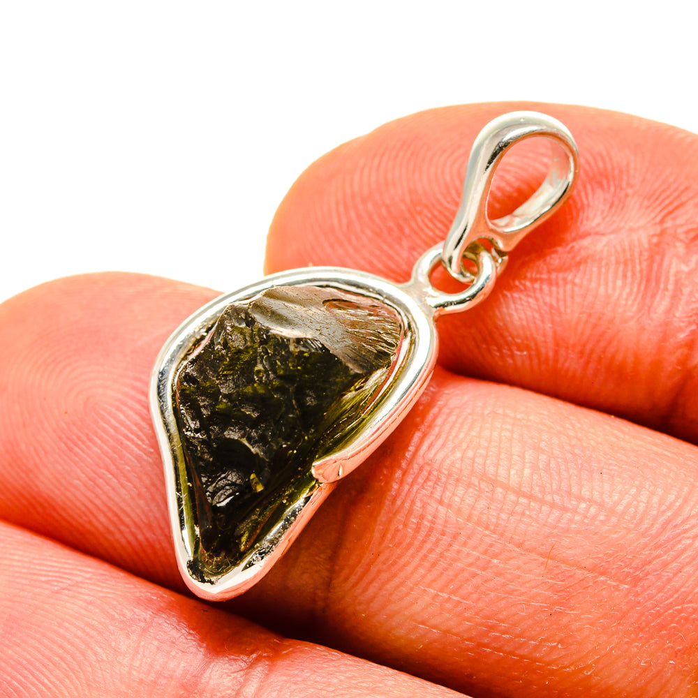 Czech Moldavite Pendants handcrafted by Ana Silver Co - PD754892