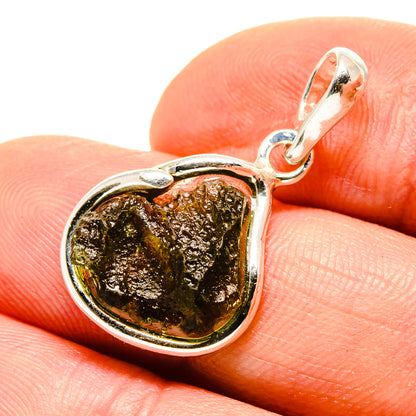 Czech Moldavite Pendants handcrafted by Ana Silver Co - PD754895
