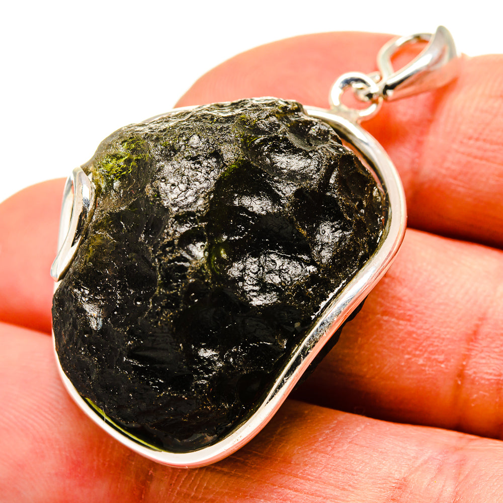 Czech Moldavite Pendants handcrafted by Ana Silver Co - PD754936