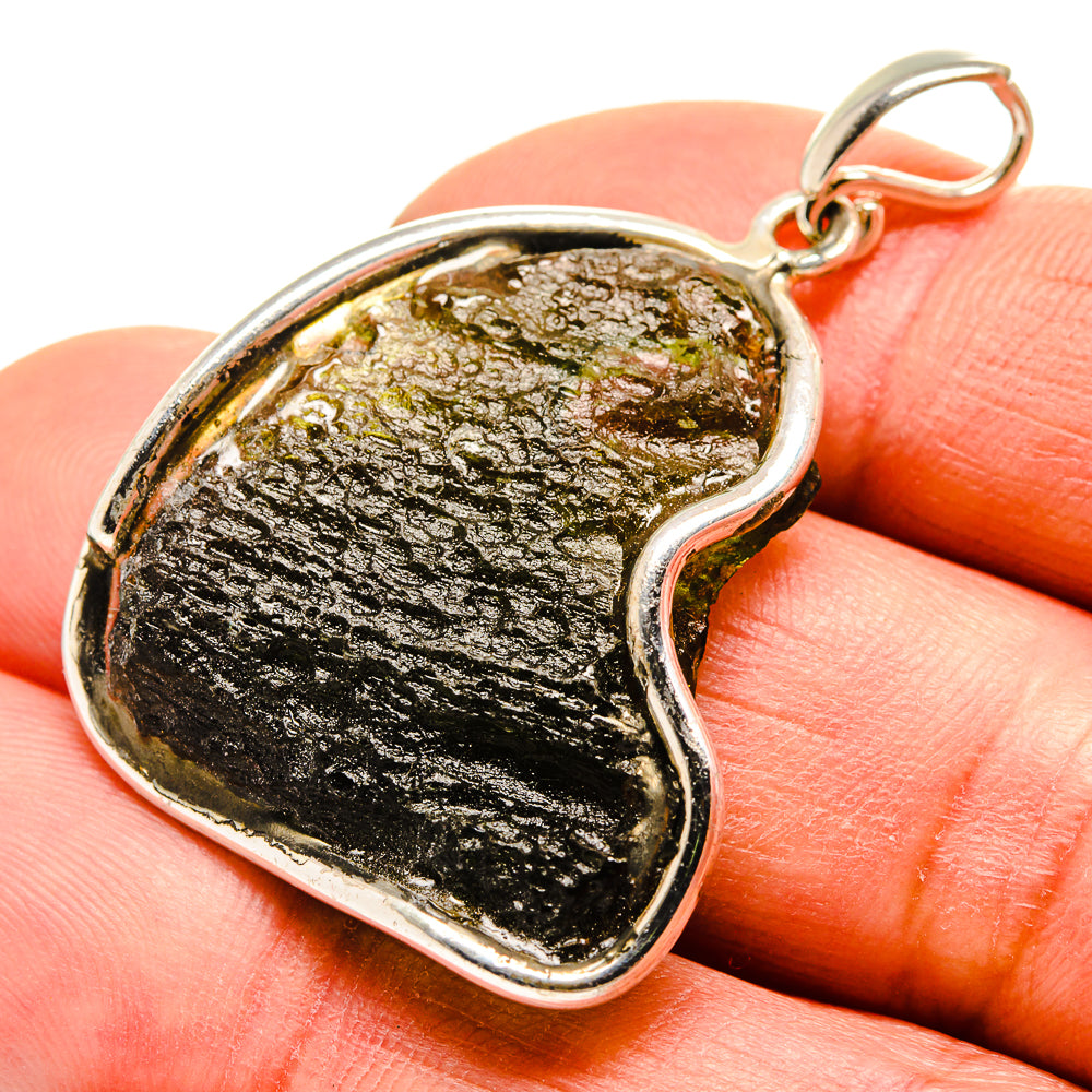 Czech Moldavite Pendants handcrafted by Ana Silver Co - PD754937