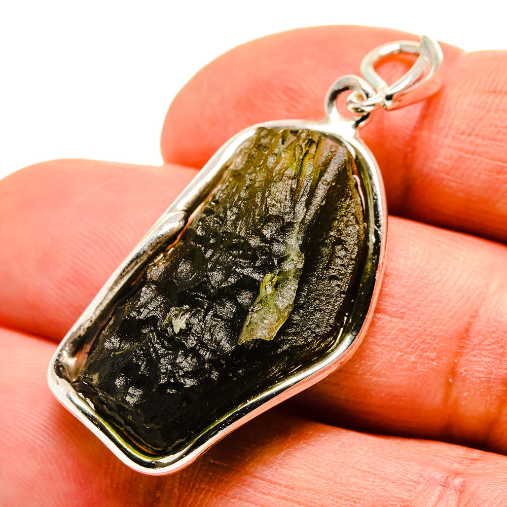 Czech Moldavite Pendants handcrafted by Ana Silver Co - PD754938