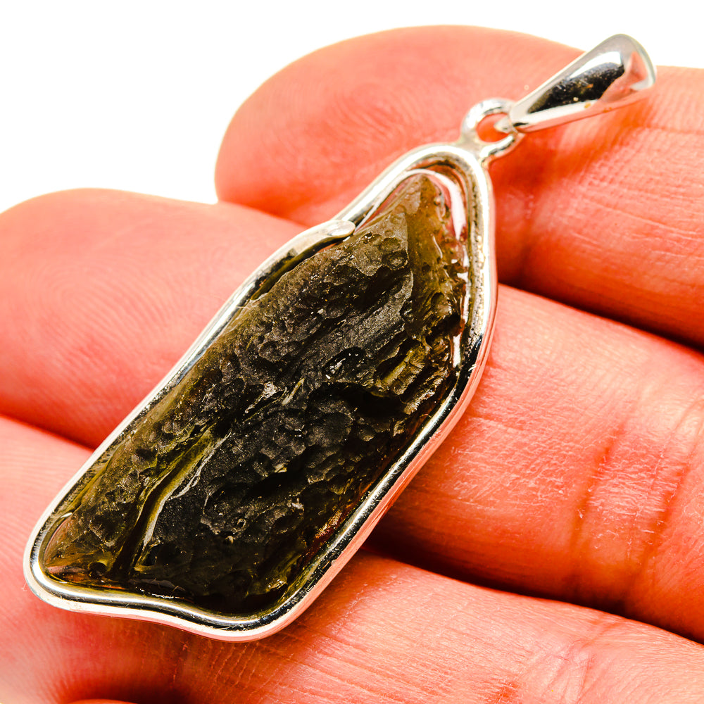Czech Moldavite Pendants handcrafted by Ana Silver Co - PD754939