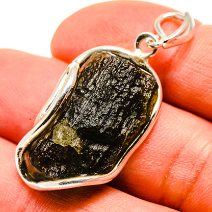 Czech Moldavite Pendants handcrafted by Ana Silver Co - PD754940