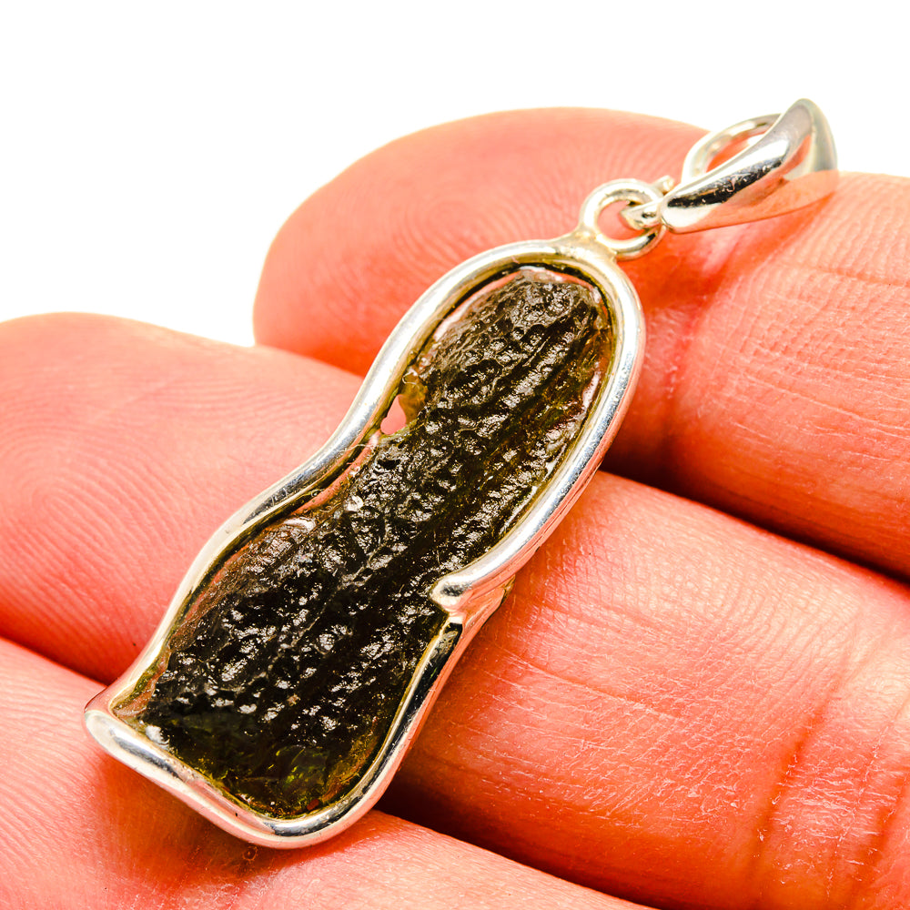 Czech Moldavite Pendants handcrafted by Ana Silver Co - PD754944