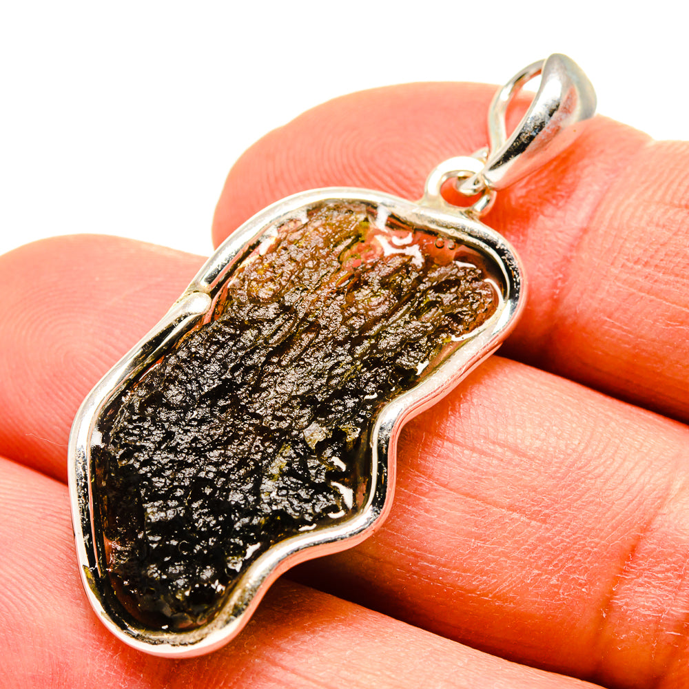 Czech Moldavite Pendants handcrafted by Ana Silver Co - PD754945