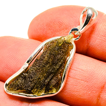 Czech Moldavite Pendants handcrafted by Ana Silver Co - PD754946