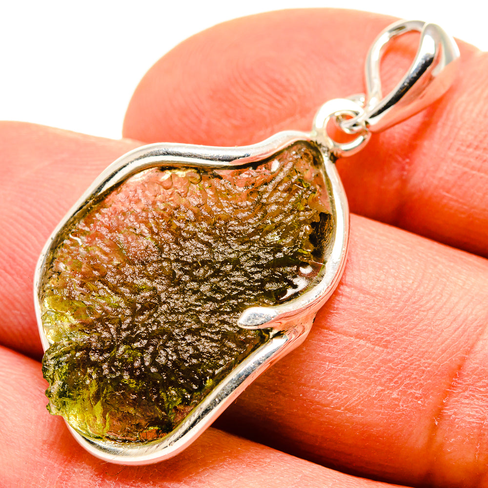 Czech Moldavite Pendants handcrafted by Ana Silver Co - PD754947