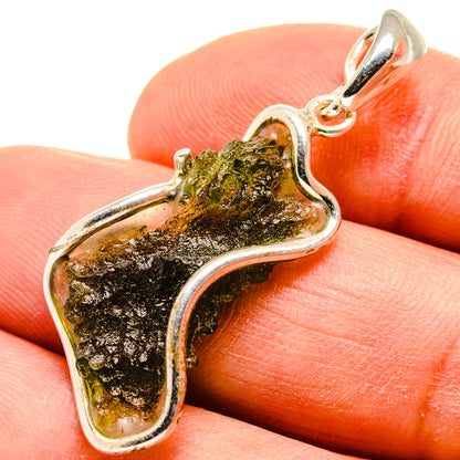 Czech Moldavite Pendants handcrafted by Ana Silver Co - PD754948