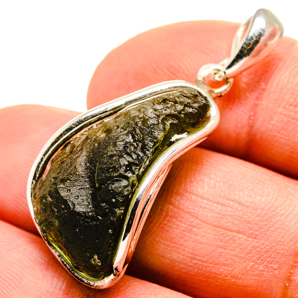 Czech Moldavite Pendants handcrafted by Ana Silver Co - PD754954