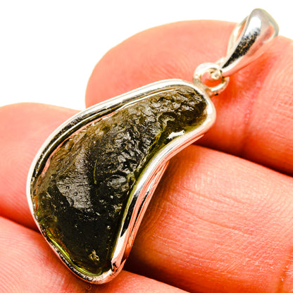 Czech Moldavite Pendants handcrafted by Ana Silver Co - PD754954