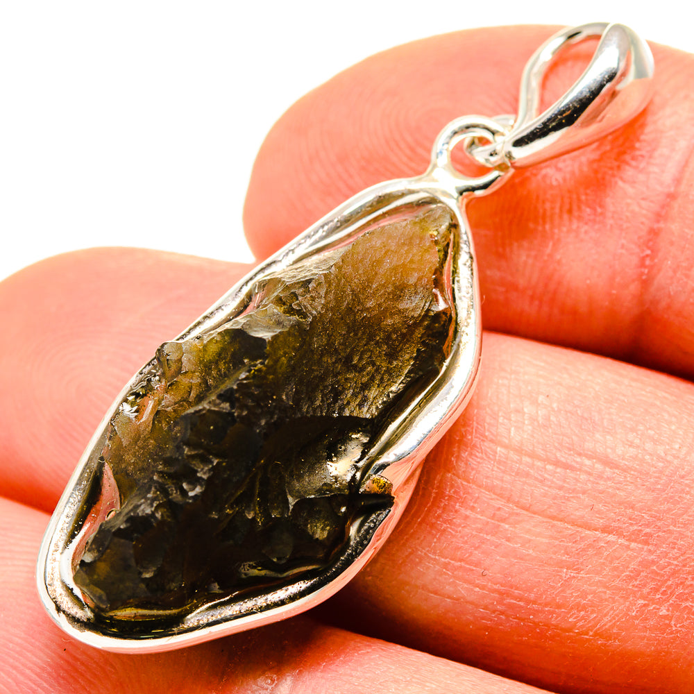 Czech Moldavite Pendants handcrafted by Ana Silver Co - PD754955
