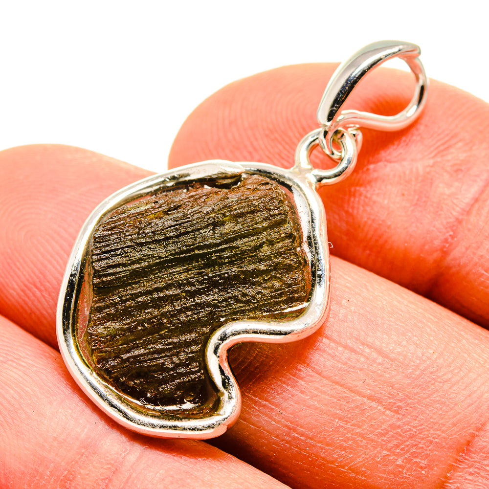 Czech Moldavite Pendants handcrafted by Ana Silver Co - PD754956