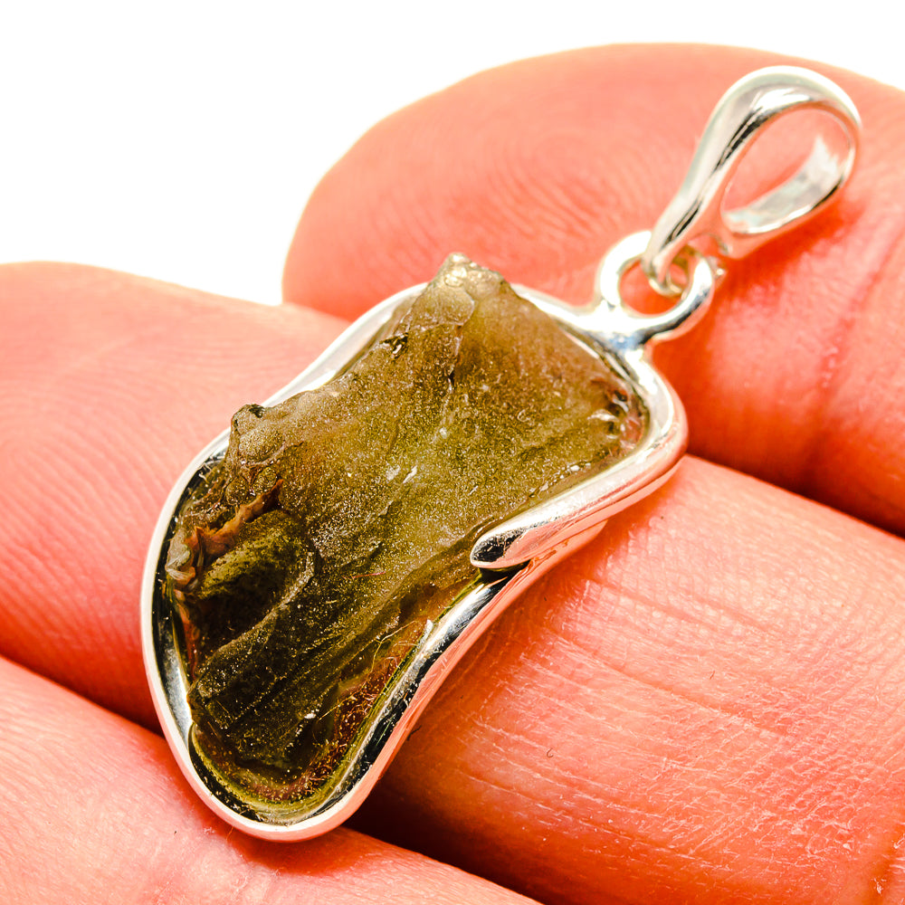 Czech Moldavite Pendants handcrafted by Ana Silver Co - PD754957
