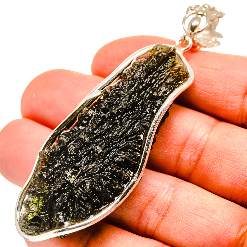 Czech Moldavite Pendants handcrafted by Ana Silver Co - PD754964