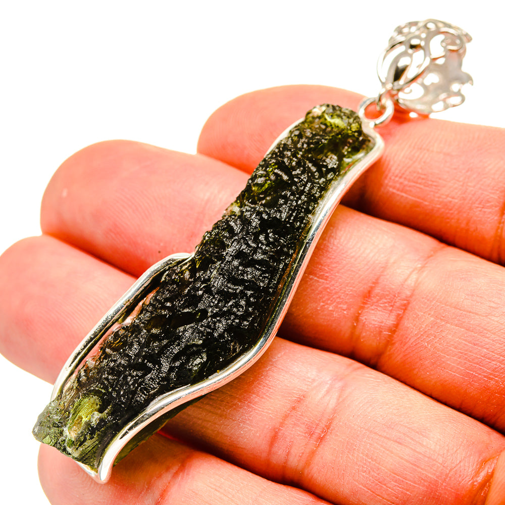 Czech Moldavite Pendants handcrafted by Ana Silver Co - PD754965