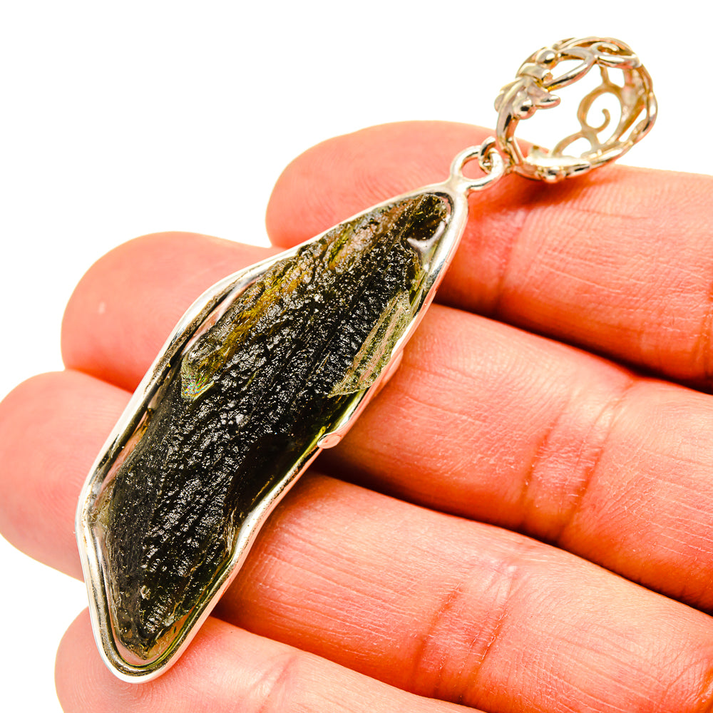 Czech Moldavite Pendants handcrafted by Ana Silver Co - PD754966