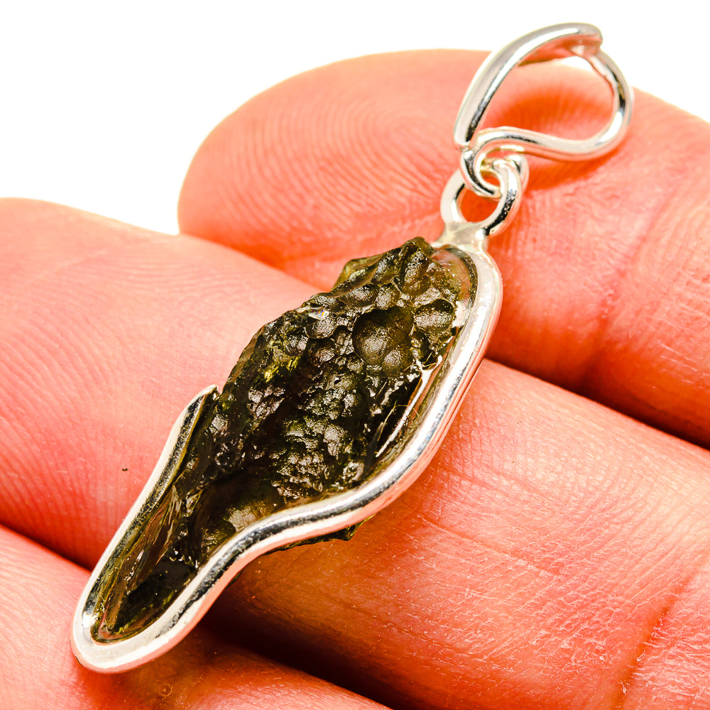 Czech Moldavite Pendants handcrafted by Ana Silver Co - PD755004