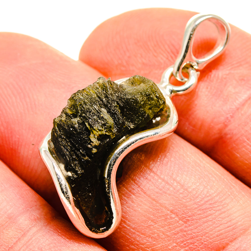 Czech Moldavite Pendants handcrafted by Ana Silver Co - PD755007