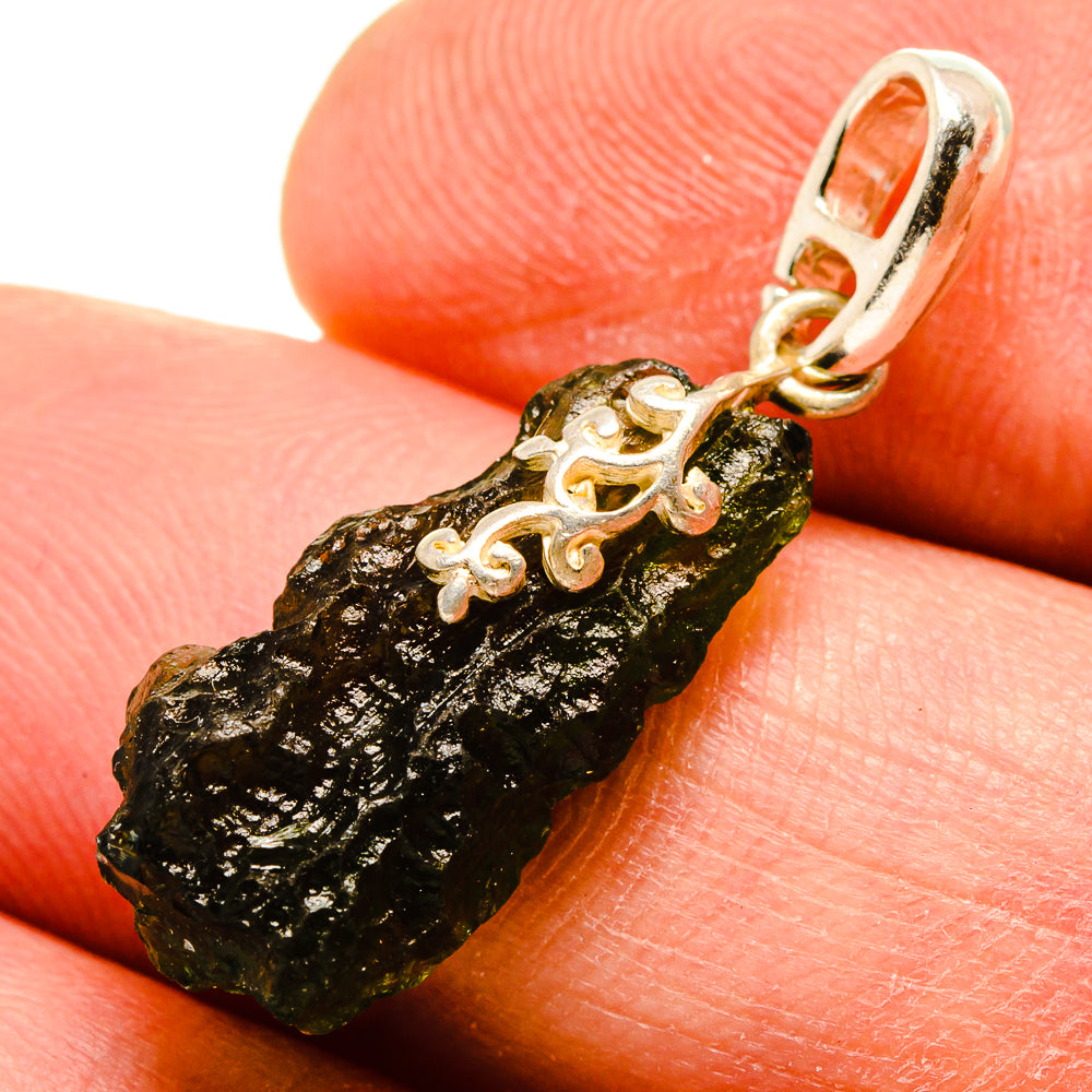 Czech Moldavite Pendants handcrafted by Ana Silver Co - PD755009