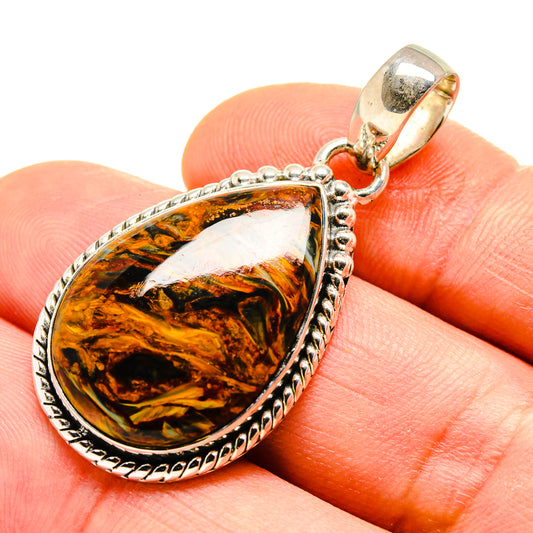 Golden Pietersite Pendants handcrafted by Ana Silver Co - PD755014