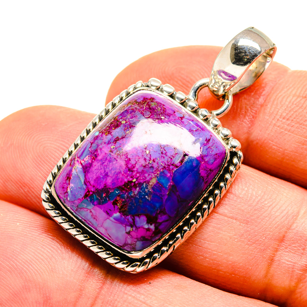 Purple Copper Composite Turquoise Pendants handcrafted by Ana Silver Co - PD755018
