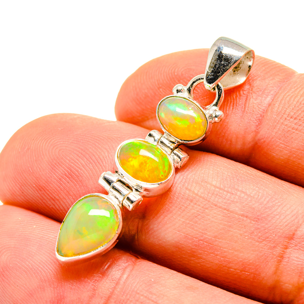Ethiopian Opal Pendants handcrafted by Ana Silver Co - PD755041