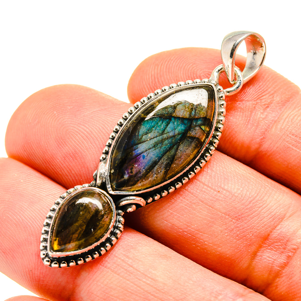 Labradorite Pendants handcrafted by Ana Silver Co - PD755068