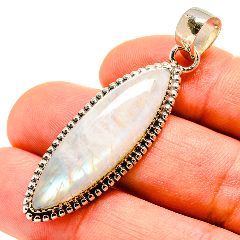 Rainbow Moonstone Pendants handcrafted by Ana Silver Co - PD755072
