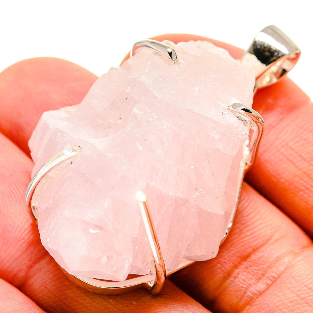 Rose Quartz Pendants handcrafted by Ana Silver Co - PD755110