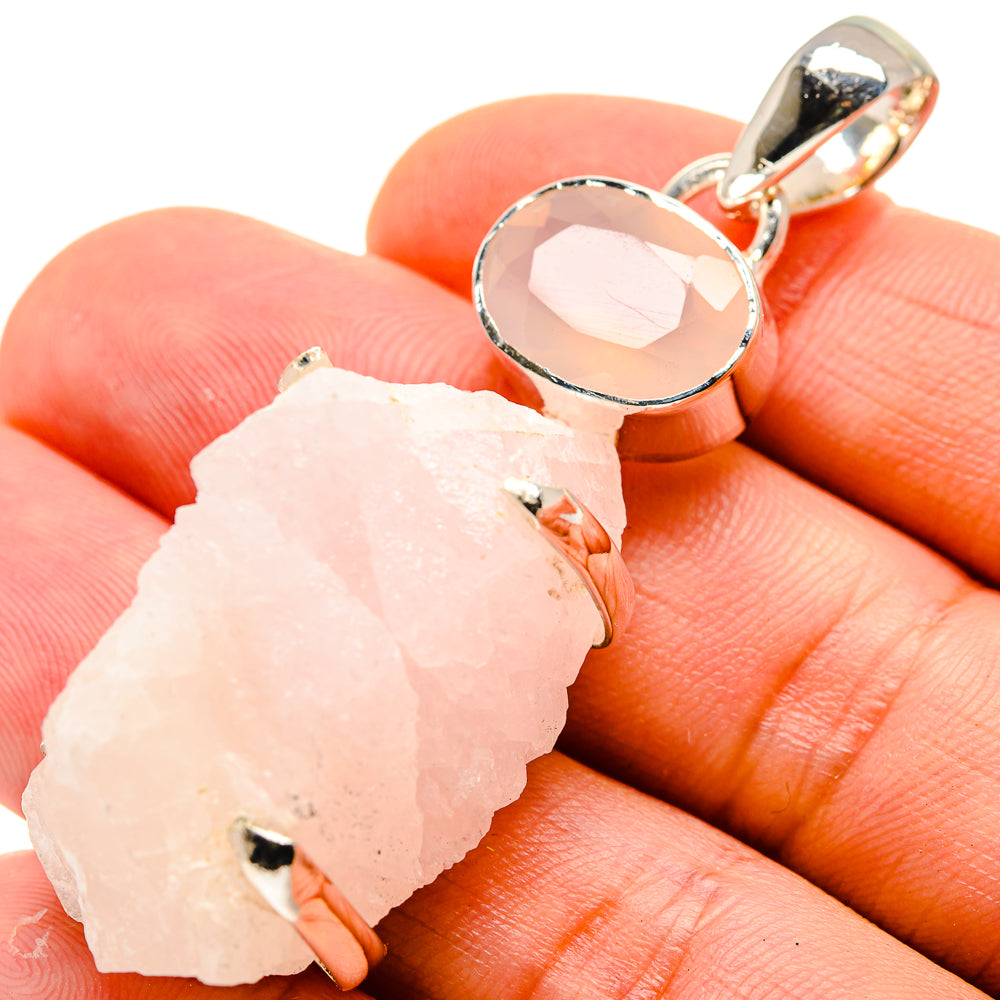 Rose Quartz Pendants handcrafted by Ana Silver Co - PD755112