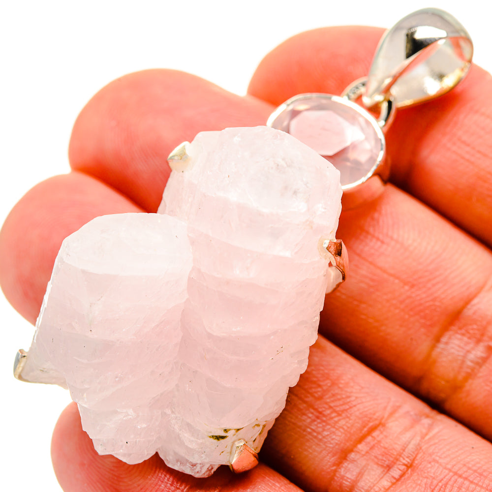 Rose Quartz Pendants handcrafted by Ana Silver Co - PD755114