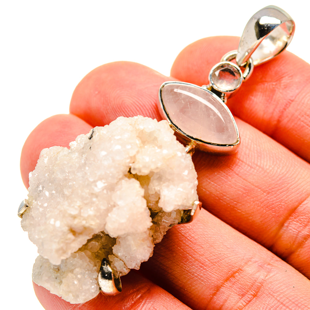 Rainbow Moonstone Crystal Pendants handcrafted by Ana Silver Co - PD755116