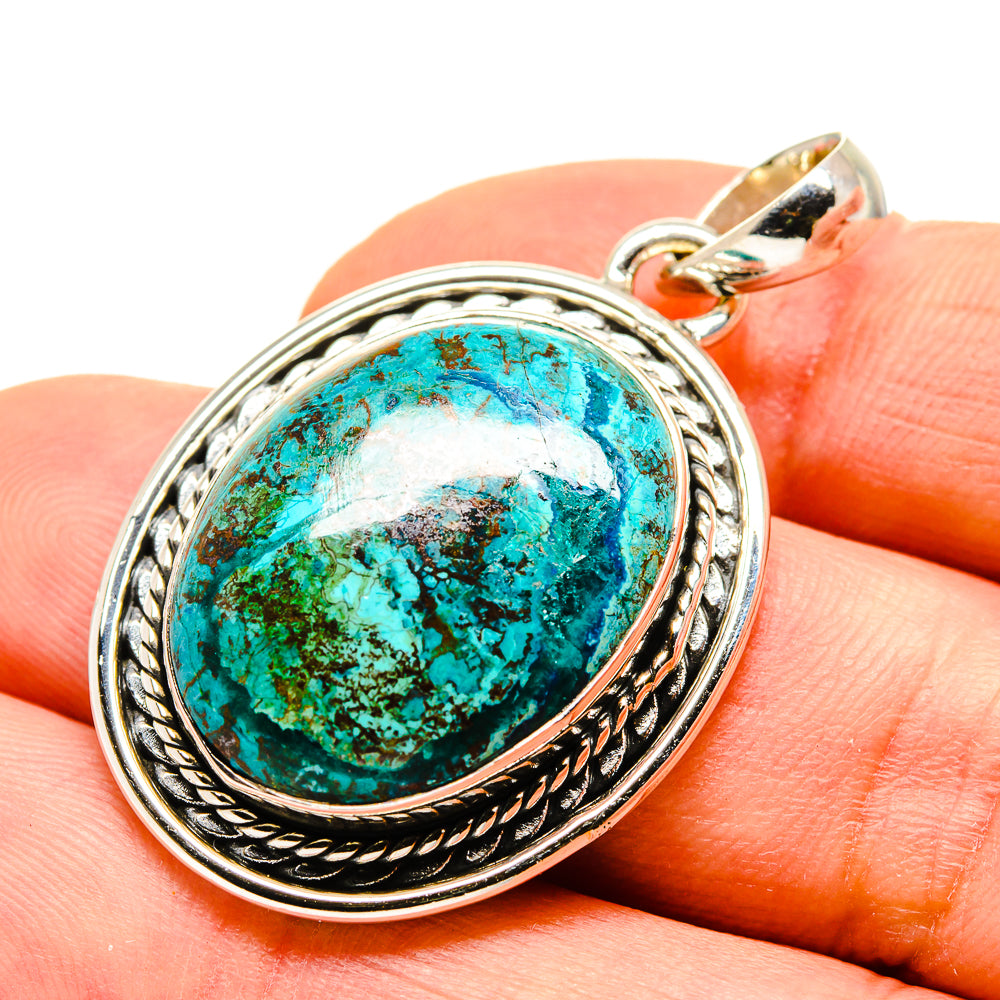 Chrysocolla Pendants handcrafted by Ana Silver Co - PD755126