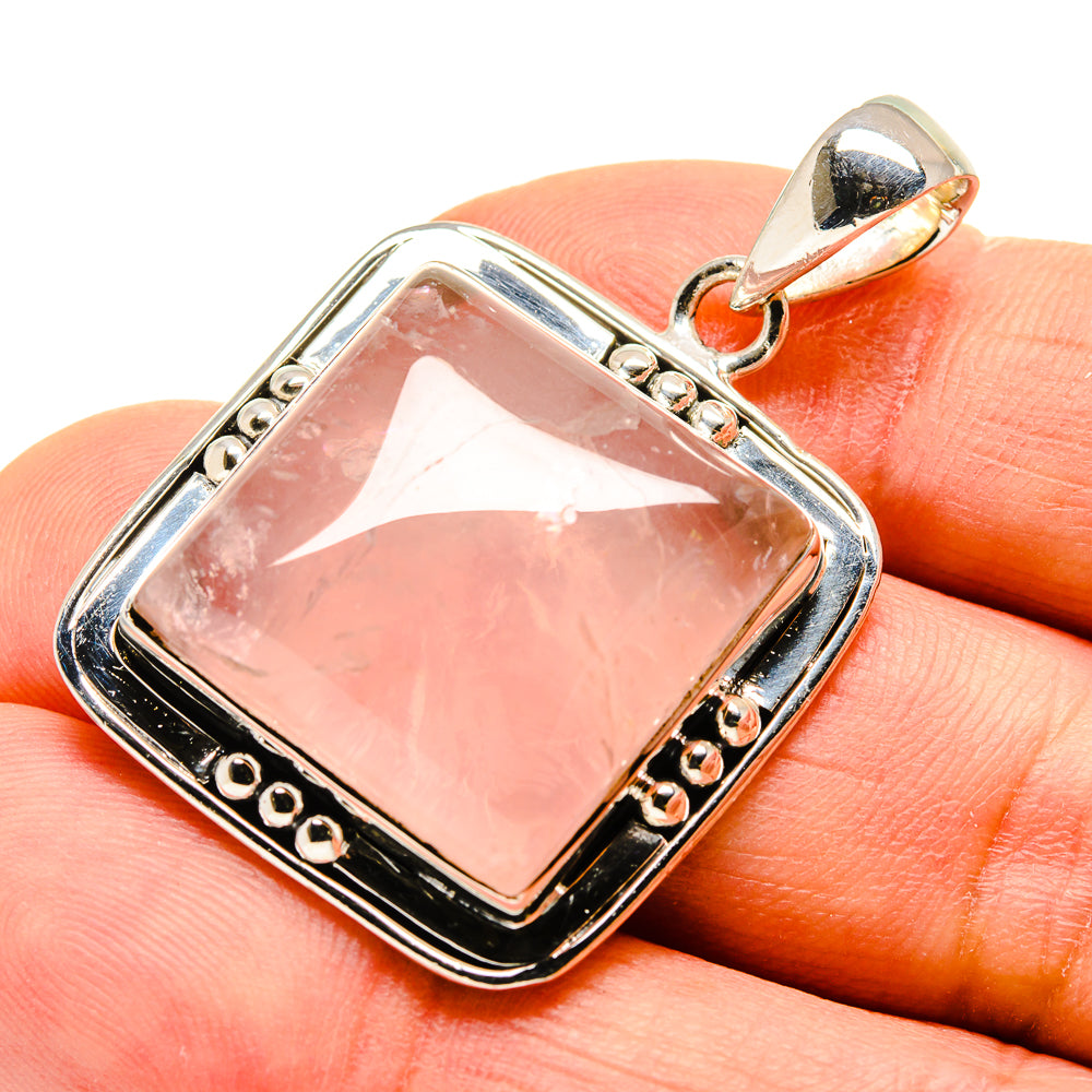 Rose Quartz Pendants handcrafted by Ana Silver Co - PD755139
