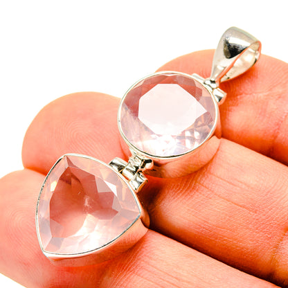 Rose Quartz Pendants handcrafted by Ana Silver Co - PD755190