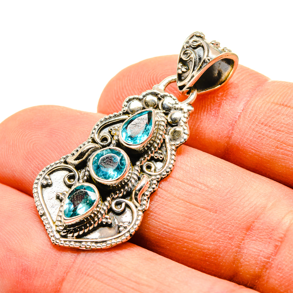 Blue Topaz Pendants handcrafted by Ana Silver Co - PD755195