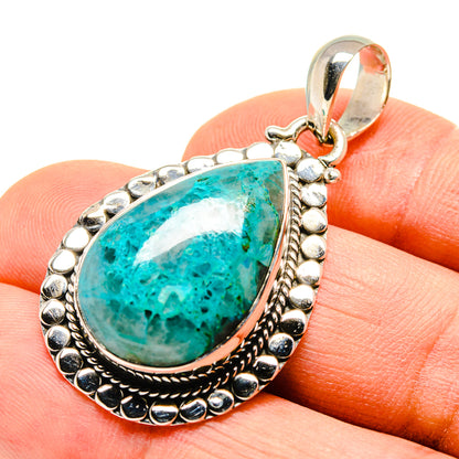 Chrysocolla In Quartz Pendants handcrafted by Ana Silver Co - PD755203