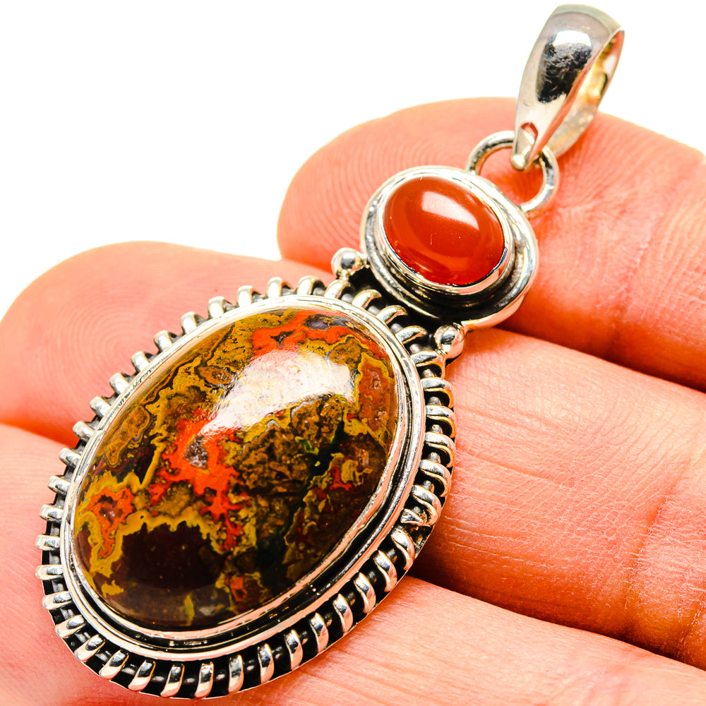 Moroccan Agate Pendants handcrafted by Ana Silver Co - PD755207