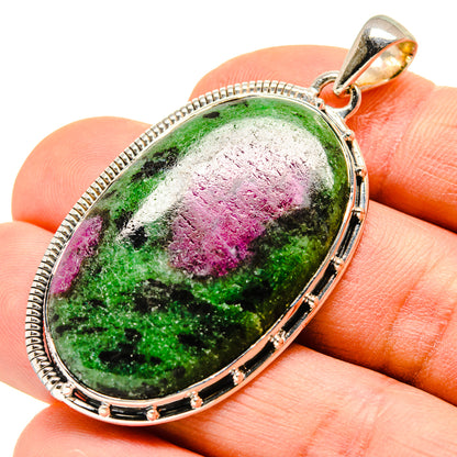 Ruby Zoisite Pendants handcrafted by Ana Silver Co - PD755213