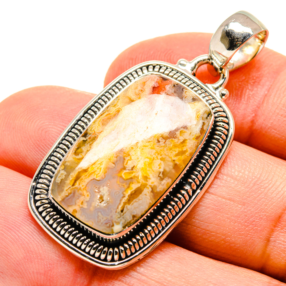 Plume Agate Pendants handcrafted by Ana Silver Co - PD755236