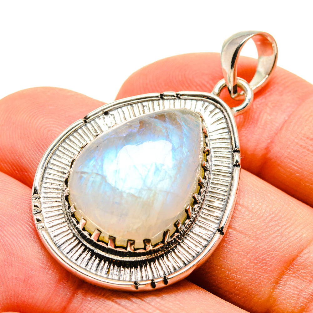 Rainbow Moonstone Pendants handcrafted by Ana Silver Co - PD755240