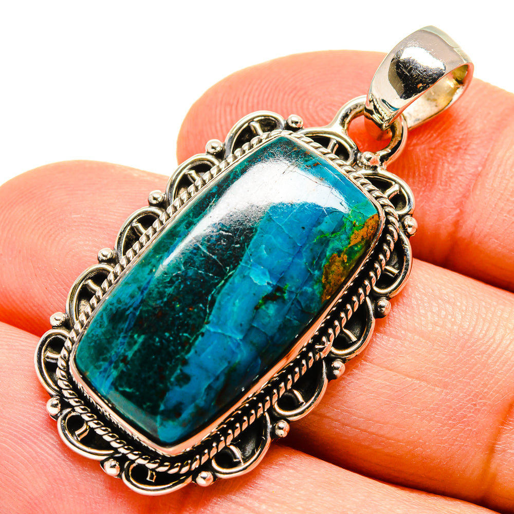 Chrysocolla Pendants handcrafted by Ana Silver Co - PD755245